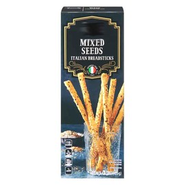 Italian Breadsticks with Mixed Seeds – Gourmet Artisan Bread Sticks – Crunchy Appetizer Snack, Charcuterie Board & Cheese Platter Essential, Holiday Party Food & Everyday Snacking (4.4oz Specially Selected Pack)
