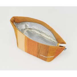 Skater KBC4 Pouch-Shaped Lunch Bag, Cold Insulation, Zipper Type, Wood Grain, Light Brown, 11.8 x 8.7 x 4.7 inches (30 x 22 x 12 cm)