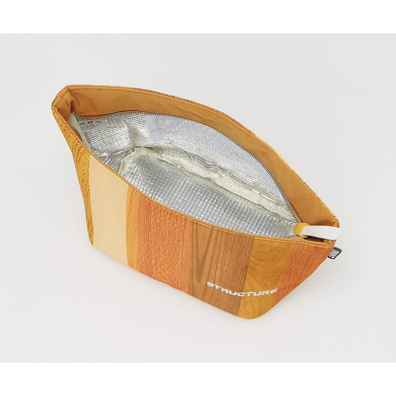 Skater KBC4 Pouch-Shaped Lunch Bag, Cold Insulation, Zipper Type, Wood