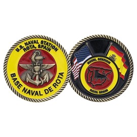 NAVY NAVAL STATION ROTA SPAIN 1.75"  CHALLENGE COIN