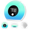 QingHong Kids Wake Up Light Alarm Clock with Bluetooth Speaker,