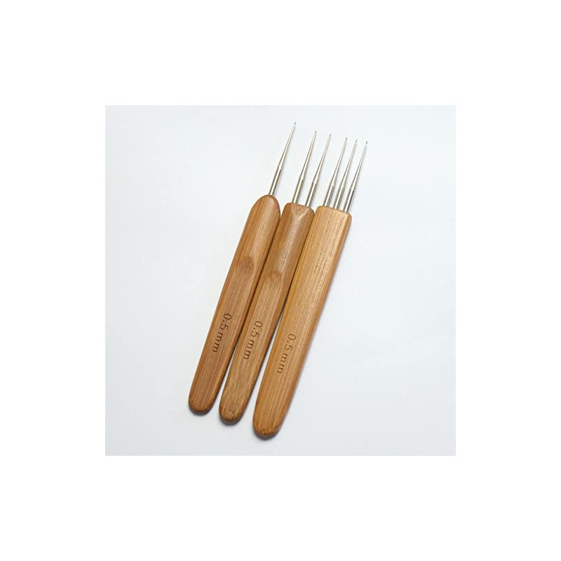 Luwigs 3pcs/Set 0.5mm Dreadlock Crochet Hook for Hair (1 Hook,