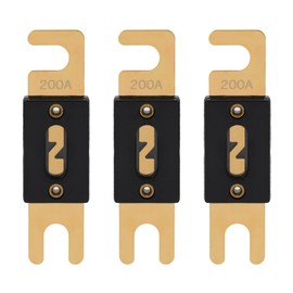 VEXUNGA ANL Fuse 200A Blade Fuses 200 Amp 32VDC 200Amp Gold for Car Audio Video System (Pack of 3Pcs)