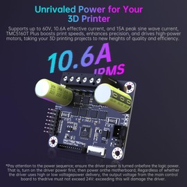 BIGTREETECH TMC5160T Plus V1.0 Stepper Motor Driver 8V-60V StepStick SPI Silent High Speed Printing for Marlin/Klipper/RRF Firmware Manta M8P V2.0/V1.0, Octopus Pro Control Board (Without Case)