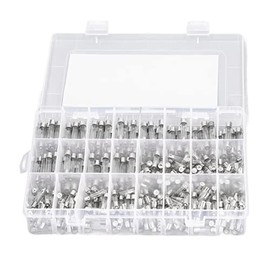 360 Piezas de Tubo de Fusible de Vidrio 24 Tipos de Fusibles de Vidrio de Soplado Rpido 6x30mm 5x20mm Kit Surtido de Fusibles para Proteccin de...    