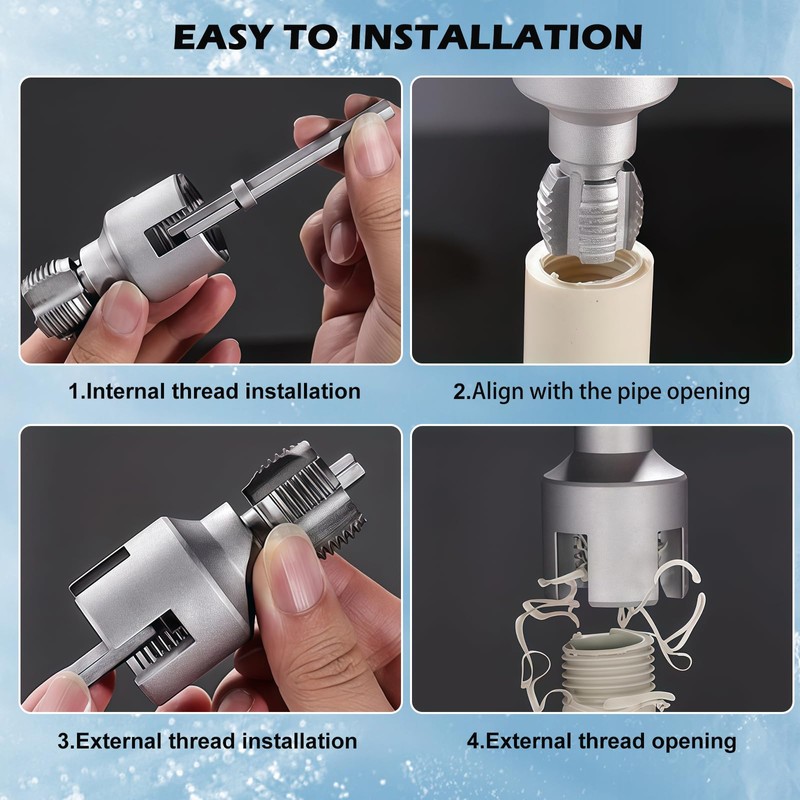 Pipe Tap Set, 1/2 and 3/4 Inch Tap Pipe Tap