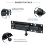 SAYAYO EMS9000-B Door Bolt Black Stainless Steel Bolt Lock Lock