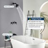 Matte Black 3 Handles Shower Faucet Set with Tub Spout