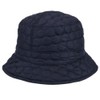 Foldable Water Repellent Quilted Rain Hat w/Adjustable Drawstring, Bucket Cap