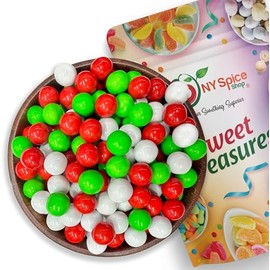 NY SPICE SHOP Sixlets Candy Bulk Christmas Decorations - 1 Pound Assorted Sixlets Chocolate Christmas Sprinkles - Sixlets Pearl Christmas Décor Gifts - Sixlets Old Fashioned Christmas Candy Treat