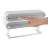 3-in-1 Wall Roll Holder Kitchen Roll Holder Cutting Dispenser for