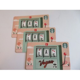 STARBUCKS Cards, Las Vegas, NV, SLOT MACHINE, Lot of 3, Loadable Cards - COOL