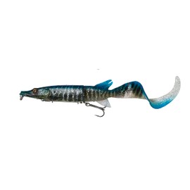 Savage Gear Rubber Fish for Pike Fishing 17 cm 47 g 3D Hybrid Pike Slow Sink, Colour: Blue Silver UV