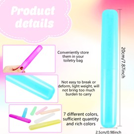 49 Pieces Travel Toothbrush Holder Portable Toothbrush Case Cover Protector Plastic Dust-proof Toothbrush Cases for Travel Bathroom Indoor Outdoor Travel Trip Camping School