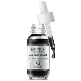 Garnier Aha+Bha Cilt Kusurları Karşıtı Siyah Serum%4 [Niasinamid+Peeling Etkili Aha+Bha] 30ml