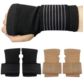 Unbranded 2x Premium Adjustable Wrist Brace,Compress - Complexion