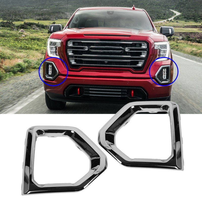 1 Pair Chrome Fog Lamp Bezels 84176753 Left Right Fog