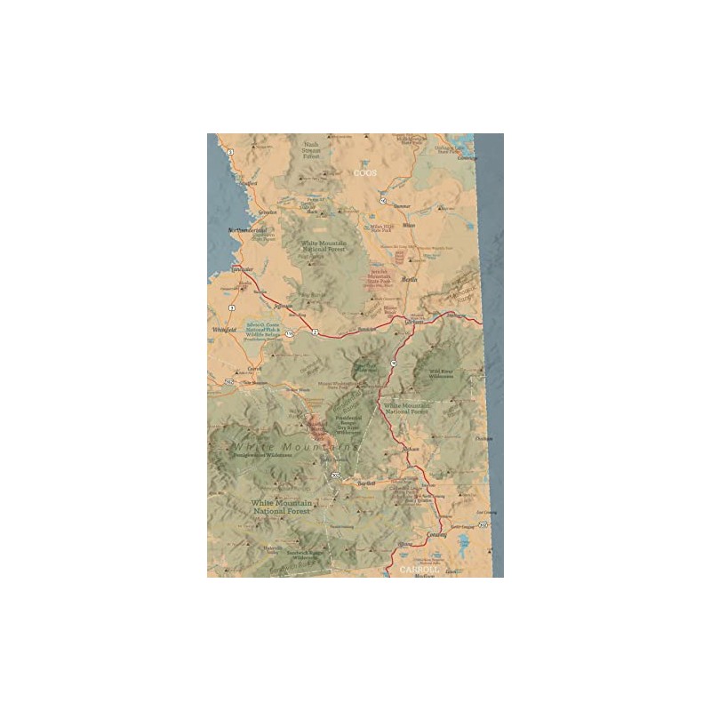 Best Maps Ever New Hampshire State Wall Map 24x36 Poster