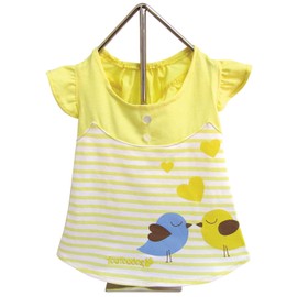 FouFou Dog FFDMSLB 57298 Miss Lovebird Dress Yellow S Dog Dress, 20 oz