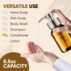 Mervelo 8.5oz Amber Glass Liquid Soap Dispenser - Refillable Pump