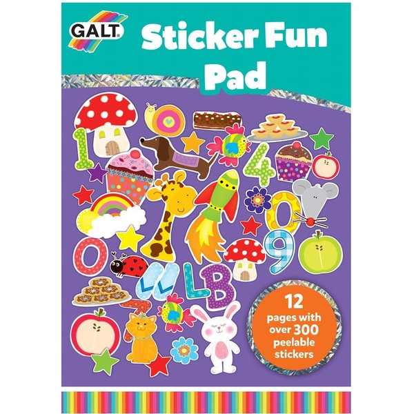 Galt Toys, Sticker Fun Pad, Kids Sticker Books, Ages 3 Years Plus