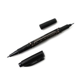 Zebra Mackee Care Double-Sided Marker Pen - Extra Fine Point - Black