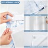 QiyI No Hook Shower Curtain with Snap in Fabric Liner,