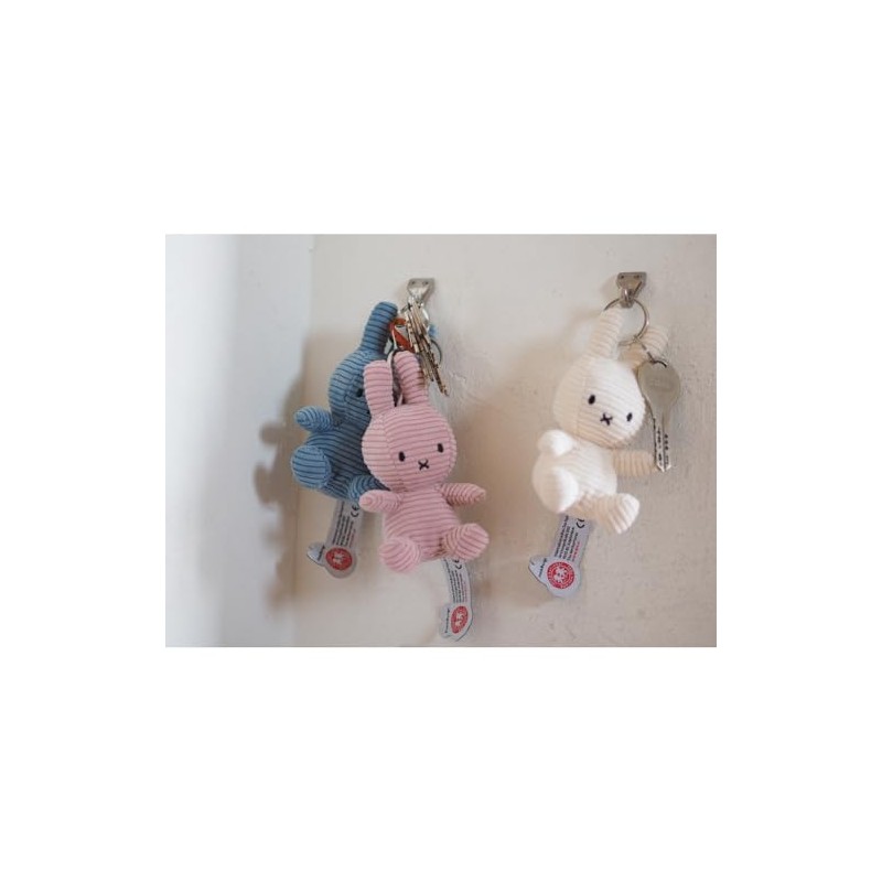 Marks International BON TON TOYS Corduroy Miffy Keychain 10cm White