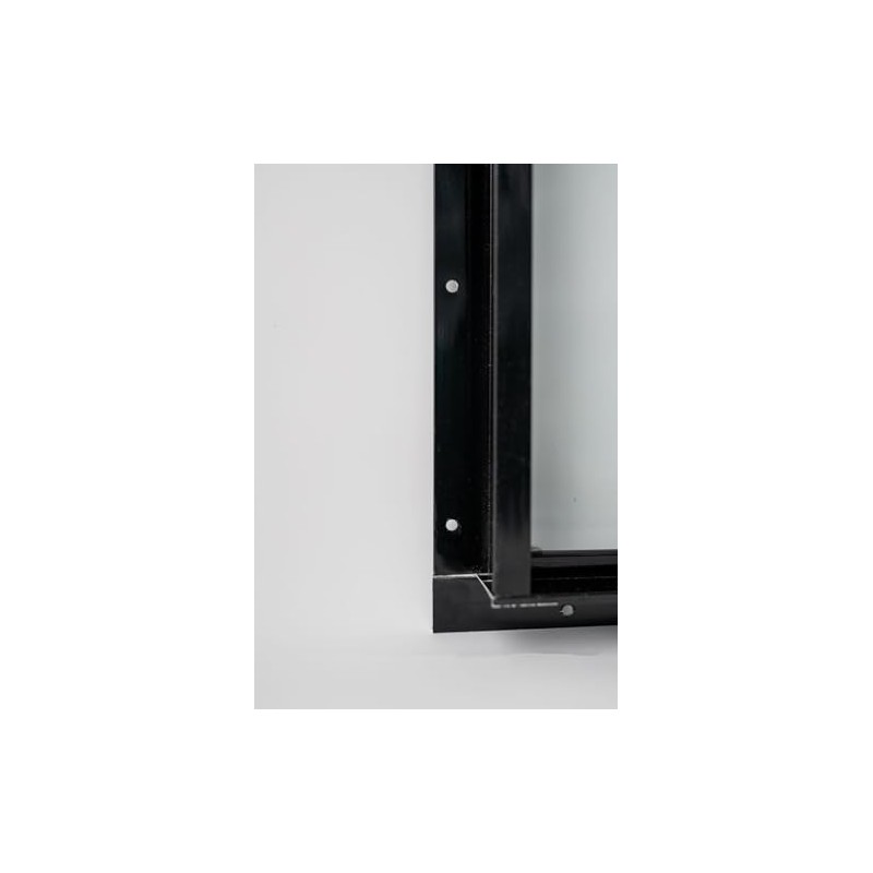 Shed Window 10x35 - Fixed Design with Tempered Glass (Black)