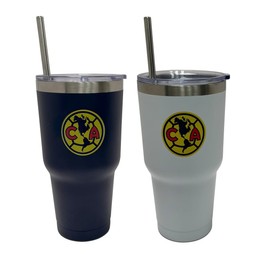 Simran International Club America de La Liga MX 2-Pack Stainless Steel Hydration Tumblers, 30 oz