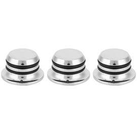 3pcs Volume Control Knob Chromed Zinc Alloy for Electric Guitar Accessory