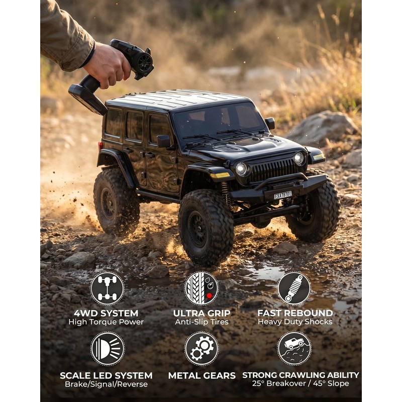 ARRIS RCX24 1/24 RC Rock Crawler 4WD Jeep Truck RTR