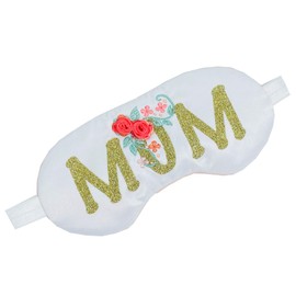 Mom Sleep Mask. Gift for Mother's Day and Birthday. Mask with Gel Pack Inserted for Hot-Cold Therapy for Puffy Eyes, Relaxation & Headaches (MOM Mask No Gel)
