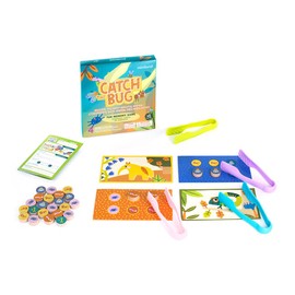 Miniland Catch The Bug Board Game for Children from 5 Years to Promote Fine Motor Skills, Wood Insects, Tweezers and Game Boards