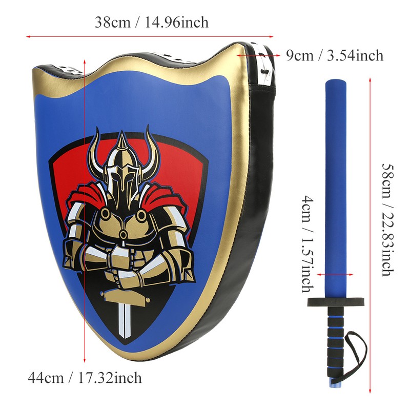 Children Taekwondo Boxing Training Fighting Knight Shield Sword Pretend Play