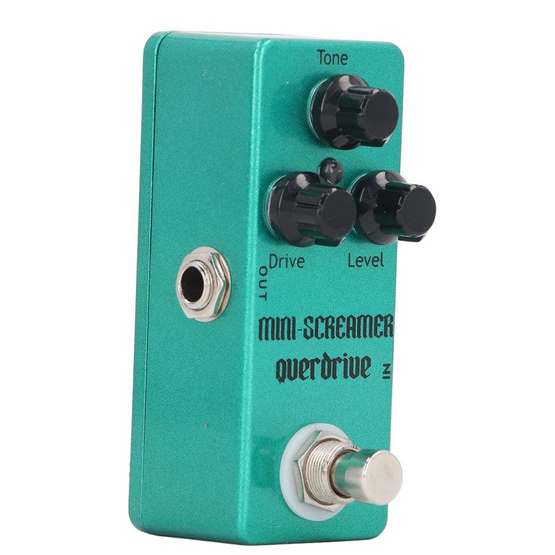 Overdrive Effect Pedal with Drive Level Tone Control Knobs Aluminum