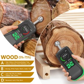 Kereinpo Ball Inductive Wood Moisture Meter, Non-Destructive Moisture Detector in Drywall, Wood, Masonry, Backlit LCD Display and Alarm Moisture Reader Tester, Detects up to 20mm