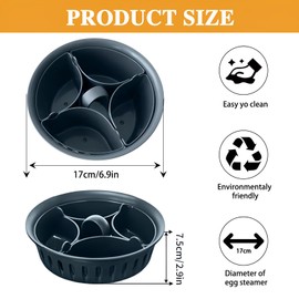 Egg Steamer Thermomix Accessories, Insert for Egg Boiling for Thermomix Cooking Basket, Egg Cooker, Egg Holder for Thermomix TM5, TM6, TM31, for Lid Holder Thermomix (Two Levels)