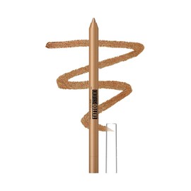 MAYBELLINE New York Tattoo Studio Long-Lasting Sharpenable Eyeliner Makeup Pencil, Glide on Smooth Gel Pigment, 36 Hour Wear, Waterproof Bronze Glitz 0.04 oz