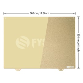 FYSETC QID X-Max PEI Build Plate JanusBPS Double Sided 300x250mm/ 11.8x9.8 inch Hot Bed PEI Sheet No Sticker Base for Qid X-Max Printing Platform Plate