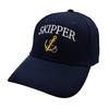 Windcatcher Skipper Anchor Cotton Cap - Navy Blue, One Size