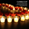 Ciieeo 120Pcs Clear Windproof Candle Cups 2.36In Tea Light Holders