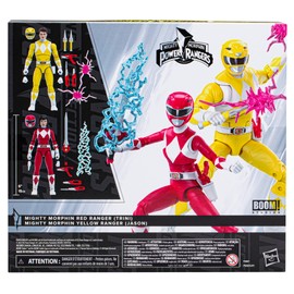 Hasbro Power Rangers Lightning Collection Mighty Morphin Yellow Ranger & Red Ranger ''Swap'' Jason & Trini Boom Comics 2-Pack 6-Inch Action Figures, (F6887)