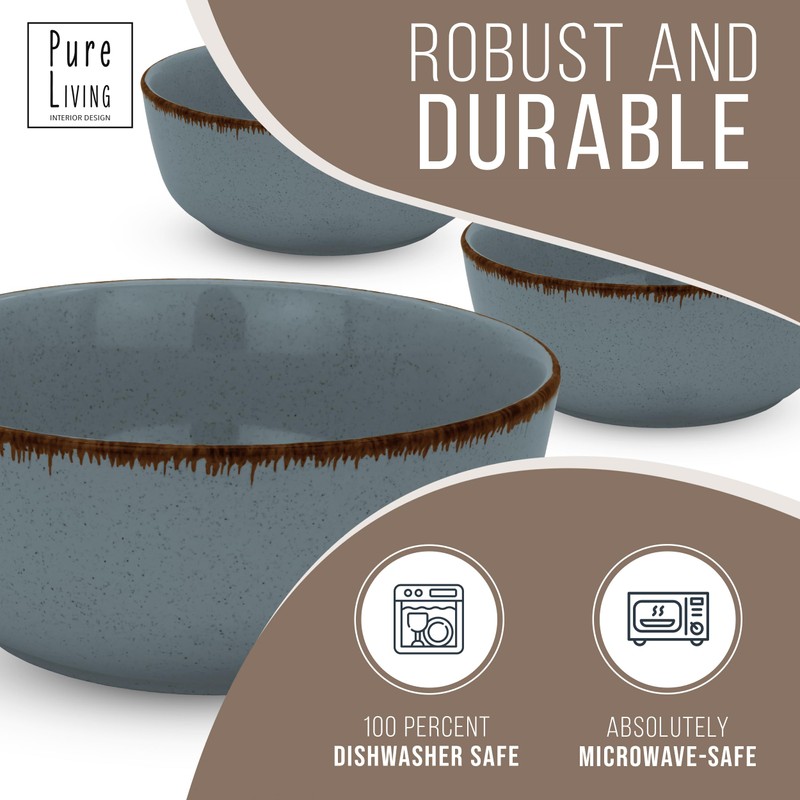 Stoneware dinnerware set 8 persons Rustic 24 pcs - Rustic