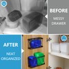 YIGII 3 Pack Adhesive Cabinet Organizer - Wall Mounted Pantry