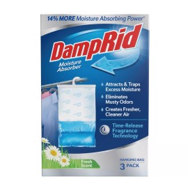 Damprid 3 Pack Moisture Absorbers Fresh Scent 16 Ounce Hanging Dehumidifier