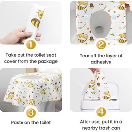 Enröuteessentïals 1x20Pcs Disposable Toilet Seat Covers. Provide a hygienic Solution for Public restrooms, Potty Training, Hotels, Extra-Large, Waterproof, Anti-Slip Covers. Ideal for Kids and Adults