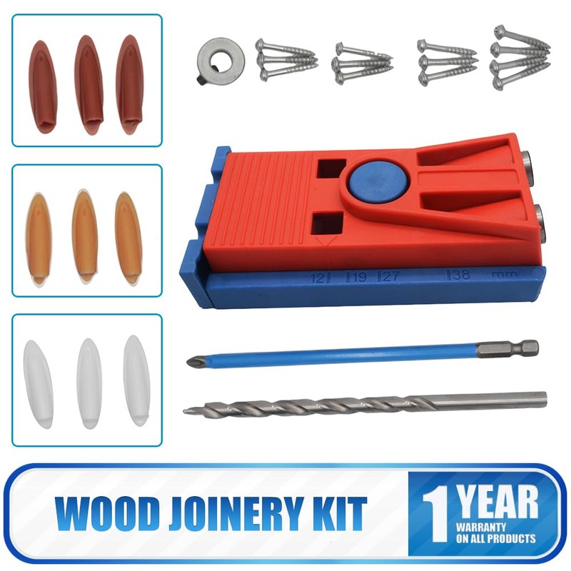 Complete Pocket Hole Jig System with Drill Guide and Accessories