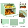 HOMEKOKO Double Layer Large Bread Box for Kitchen Counter, Wooden
