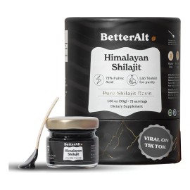 Betteralt Resina Pura Shilajit Del Himalaya De Alta Potencia Para Hombres Y Mujeres 75 Porciones 30 G Para Refuerzo De Energa Y Apoyo Inmunolgico 85  